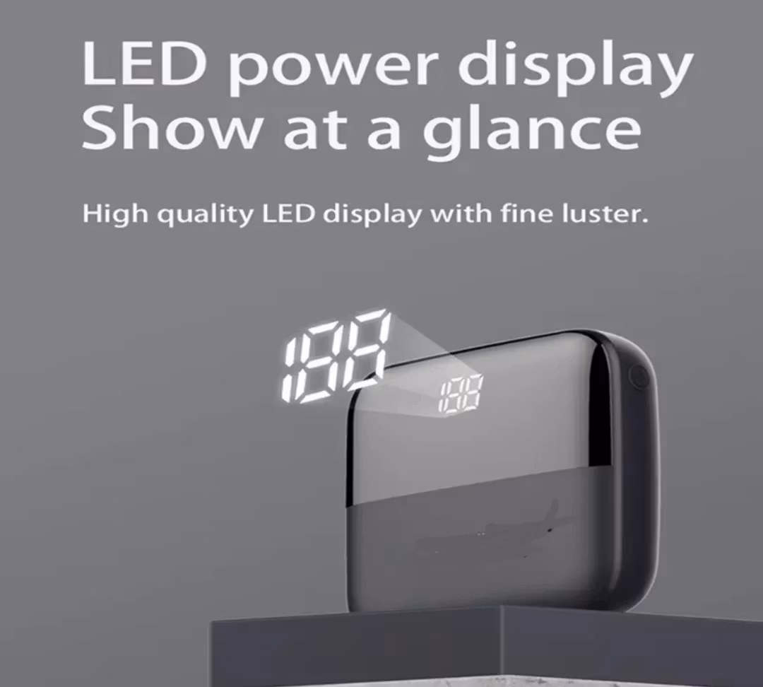 Mini powerbank 10.000mAh telefon snabb laddare
