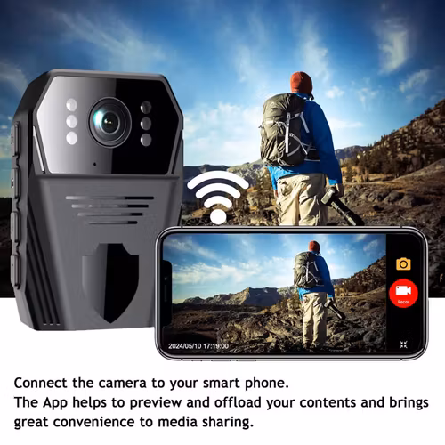128GB ,2K , 2" mini videokamera, vattentätt wifi,3000mAh