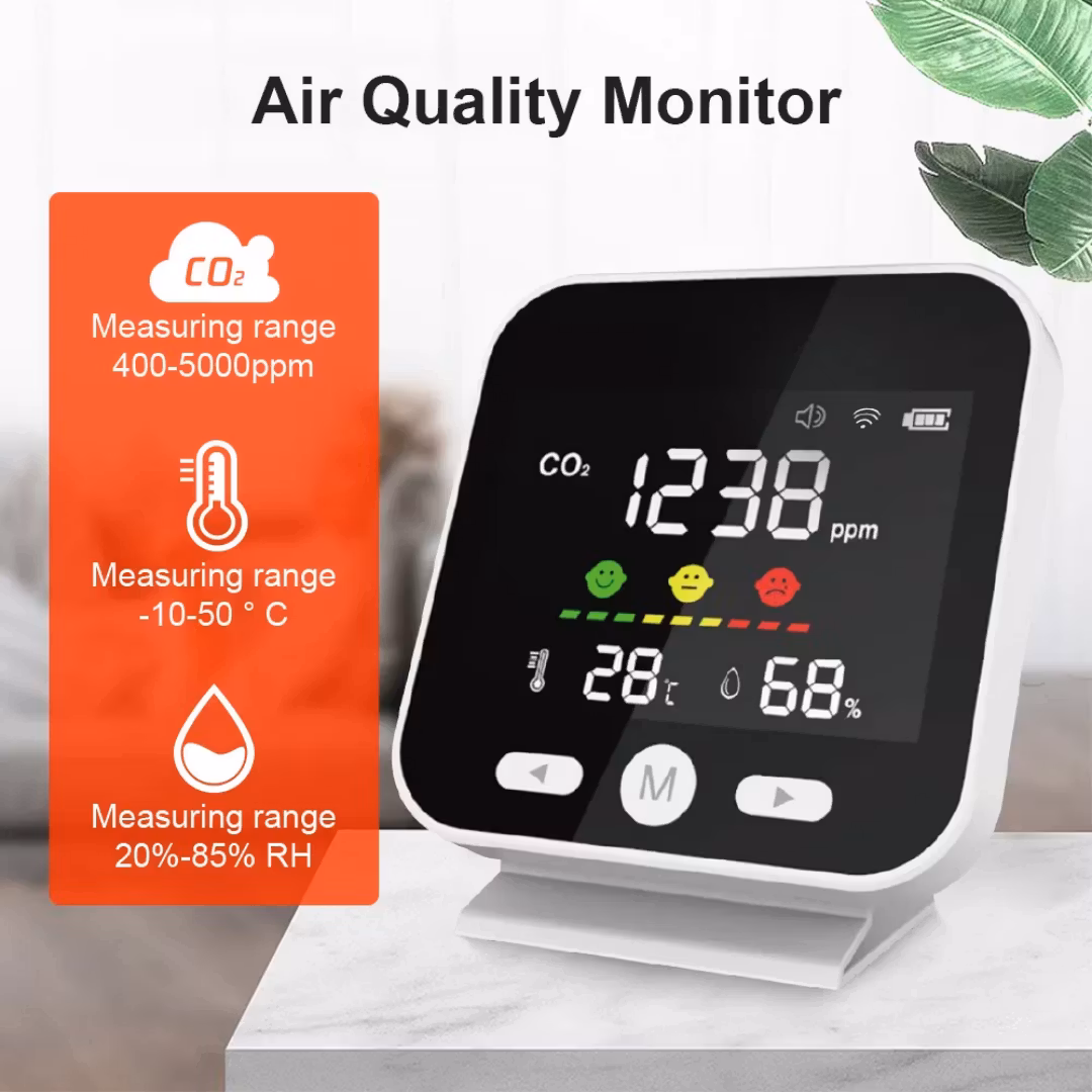 Wifi CO2+Temperatur+Fuktighet mätare