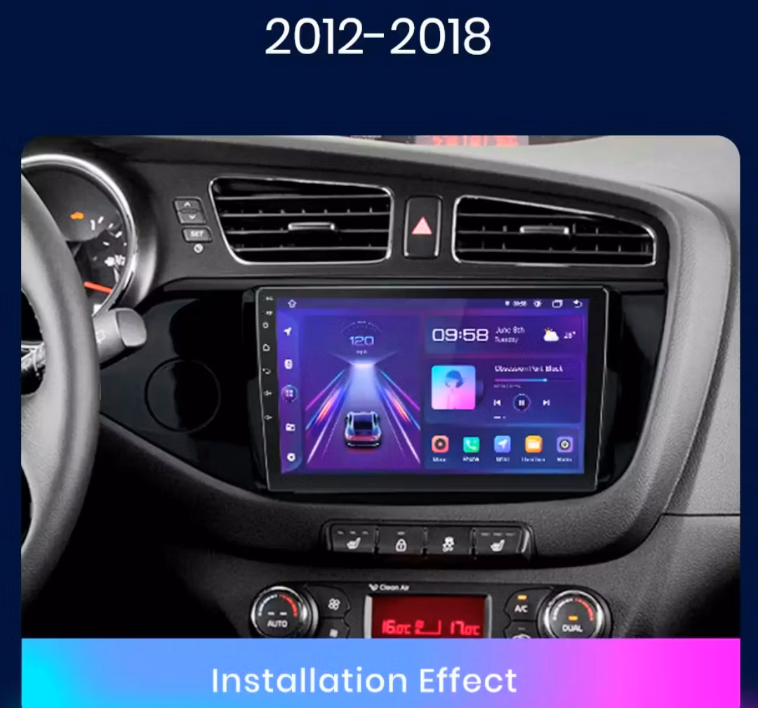 9"android 13, bilstereo  Kia Ceed (2012----2018) gps wifi  carplay android auto 3ä  Blåtand RDS,DSP, RAM: 4GB, ROM: 64GB, 4G LTE