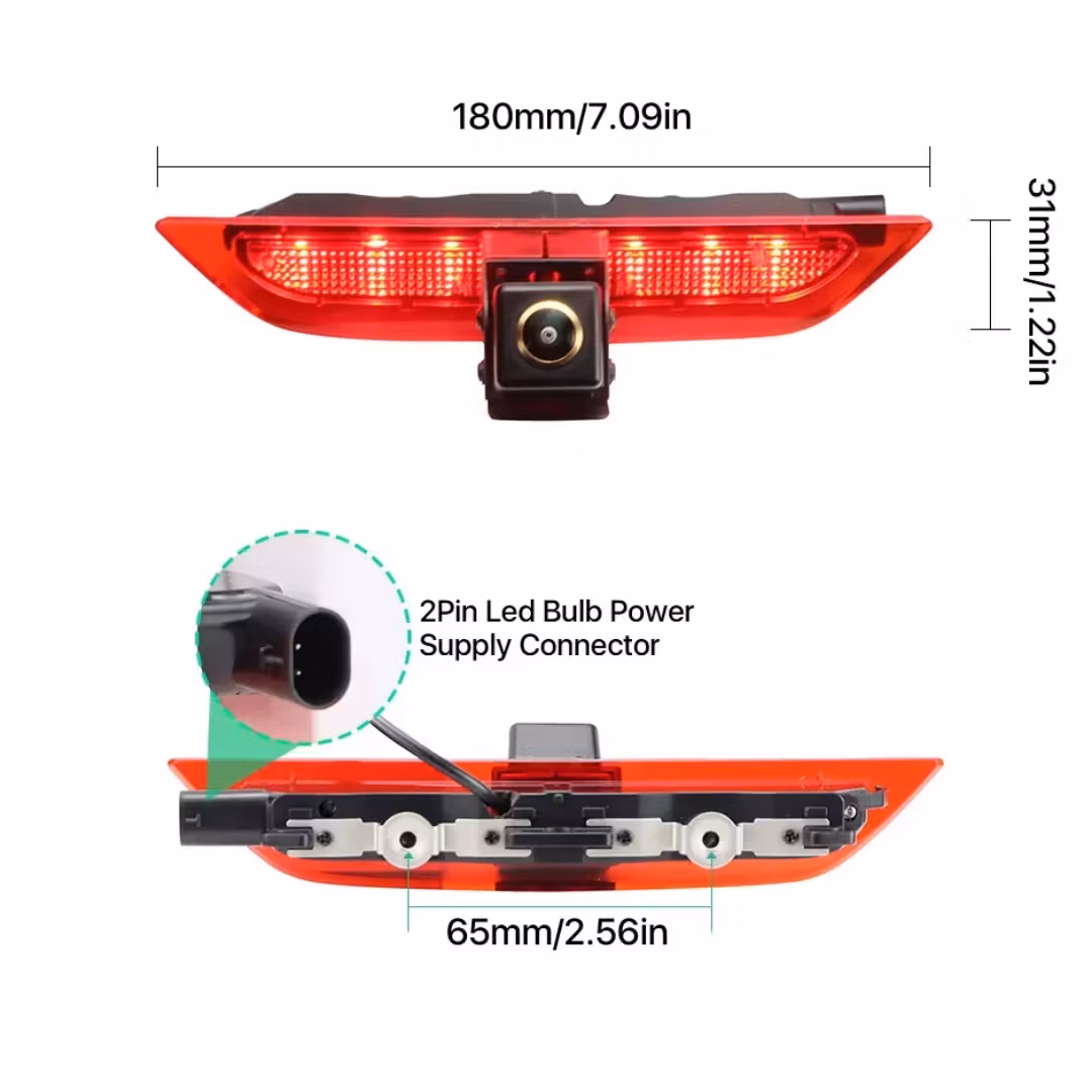 175° Vattentät AHD bromsljus backkamera+7" monitor  VW California ( 2021--2024)