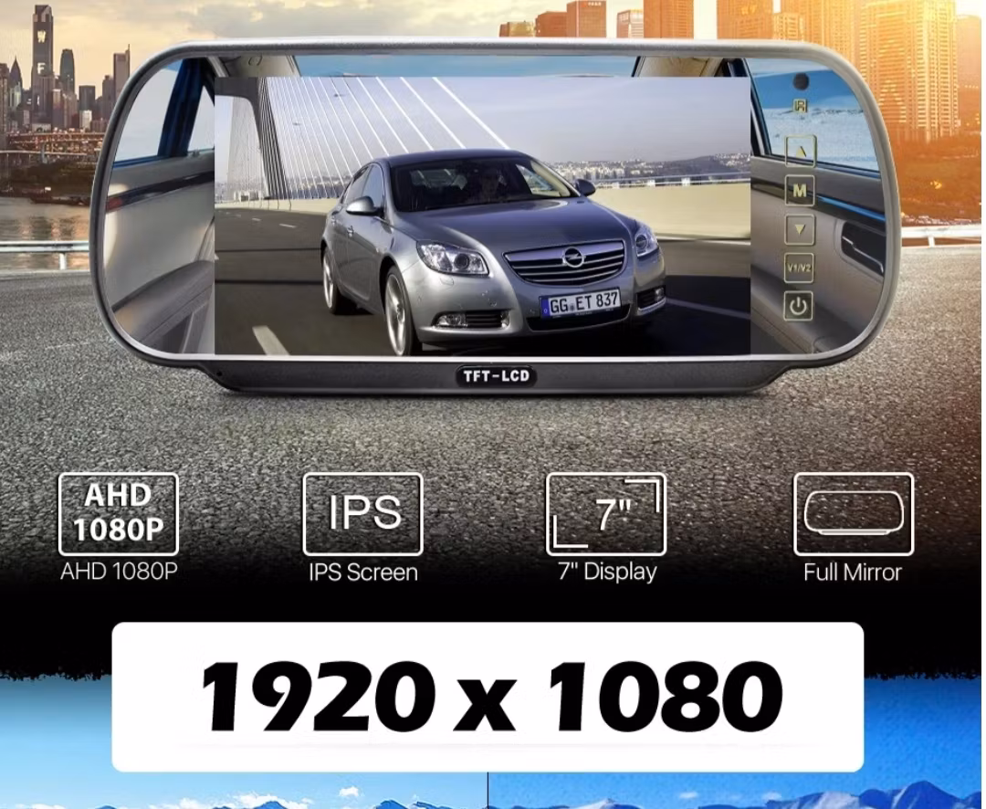175° Vattentät AHD bromsljus backkamera+7" monitor  VW California ( 2021--2024)