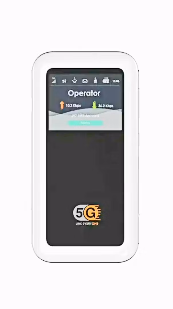 2,4 tum TFT  Pocket 5G  simkort, esim  wifi6, router,4500 mAh