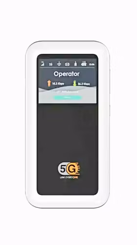 2,4 tum TFT  Pocket 5G  simkort, esim  wifi6, router,4500 mAh