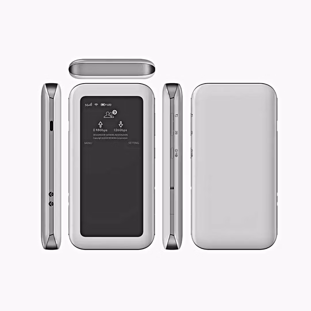 2,4 tum TFT  Pocket 5G  simkort, esim  wifi6, router,4500 mAh