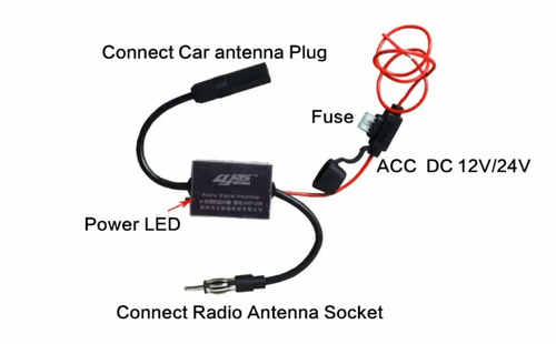Bilradio FM-antenn Signalförstärkare