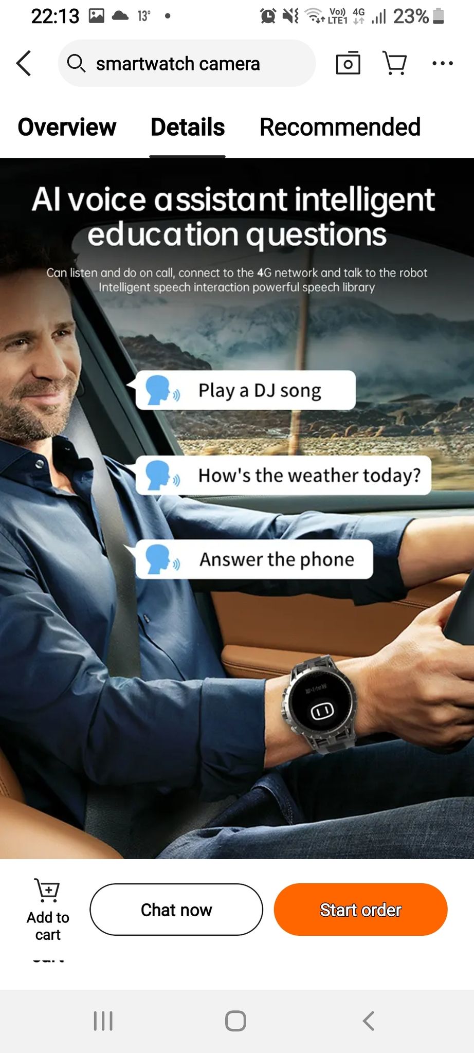 4G armbandklocka med videokamera