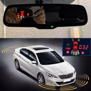 Fram & back parkeringssensor radar  med display