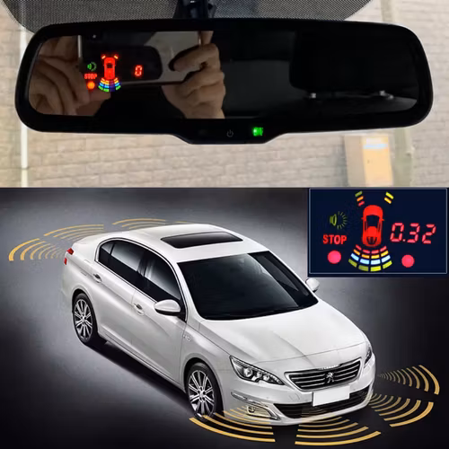 Fram & back parkeringssensor radar  med display