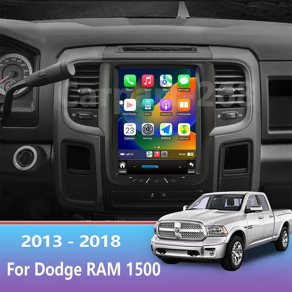 9,7" android 13, bilstereo Dodge Ram 1500(2013--2018) gps wifi carplay android auto blåtand rds Dsp RAM:4GB, ROM: 64GB, 4G LTE