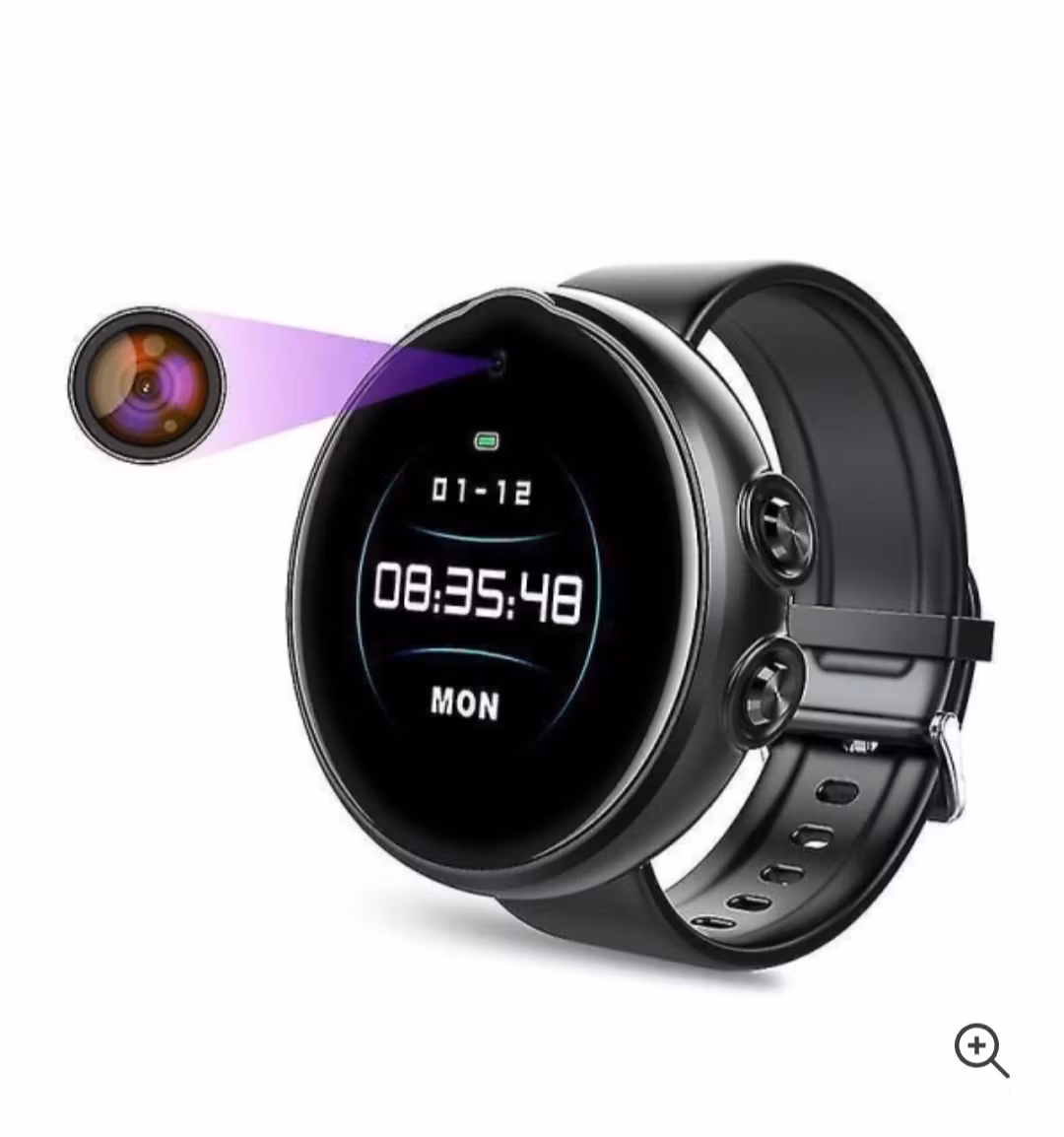 Klocka med HD videokamera, direkt inspelning, 16GB