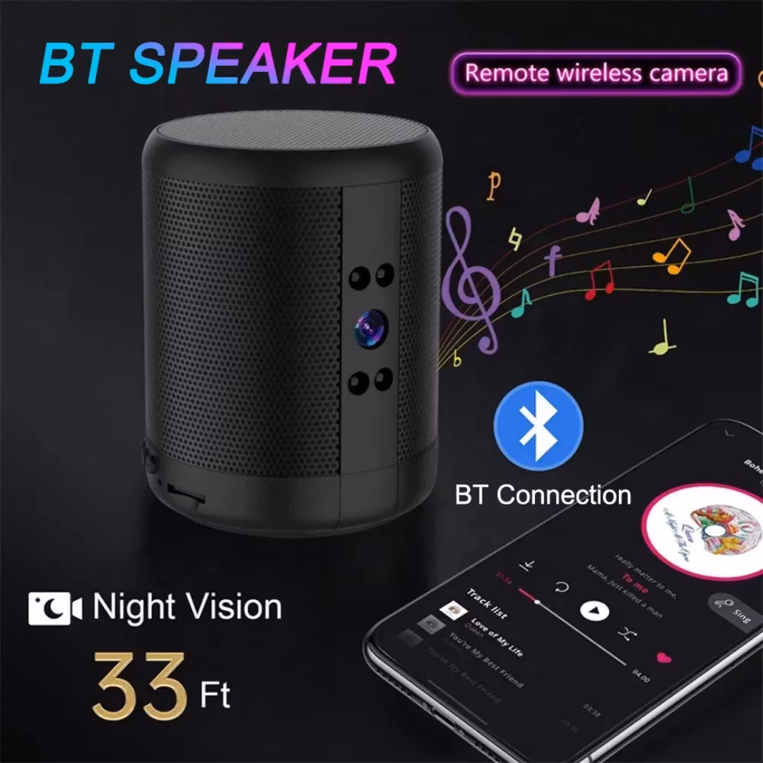 128GB  bärbar bluetooth & wifi högtalare dold HD videokamera. 3600MAH