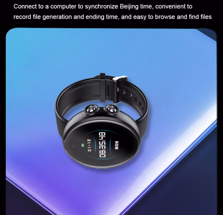 Klocka med HD videokamera, direkt inspelning, 16GB