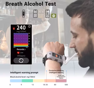 Multifunktion hälsoklocka med alkoholmätare