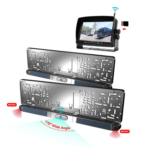 Alarm Solar Trådlös backkamera & famkamera med 7,0'' monitor