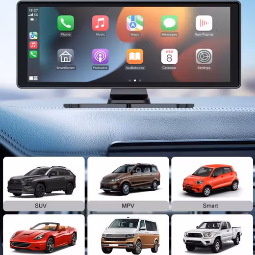 10,26'' IPS pekskärm HD Bärbar Monitor Trådlös Carplay Android auto Display Universal bil  Media spelare
