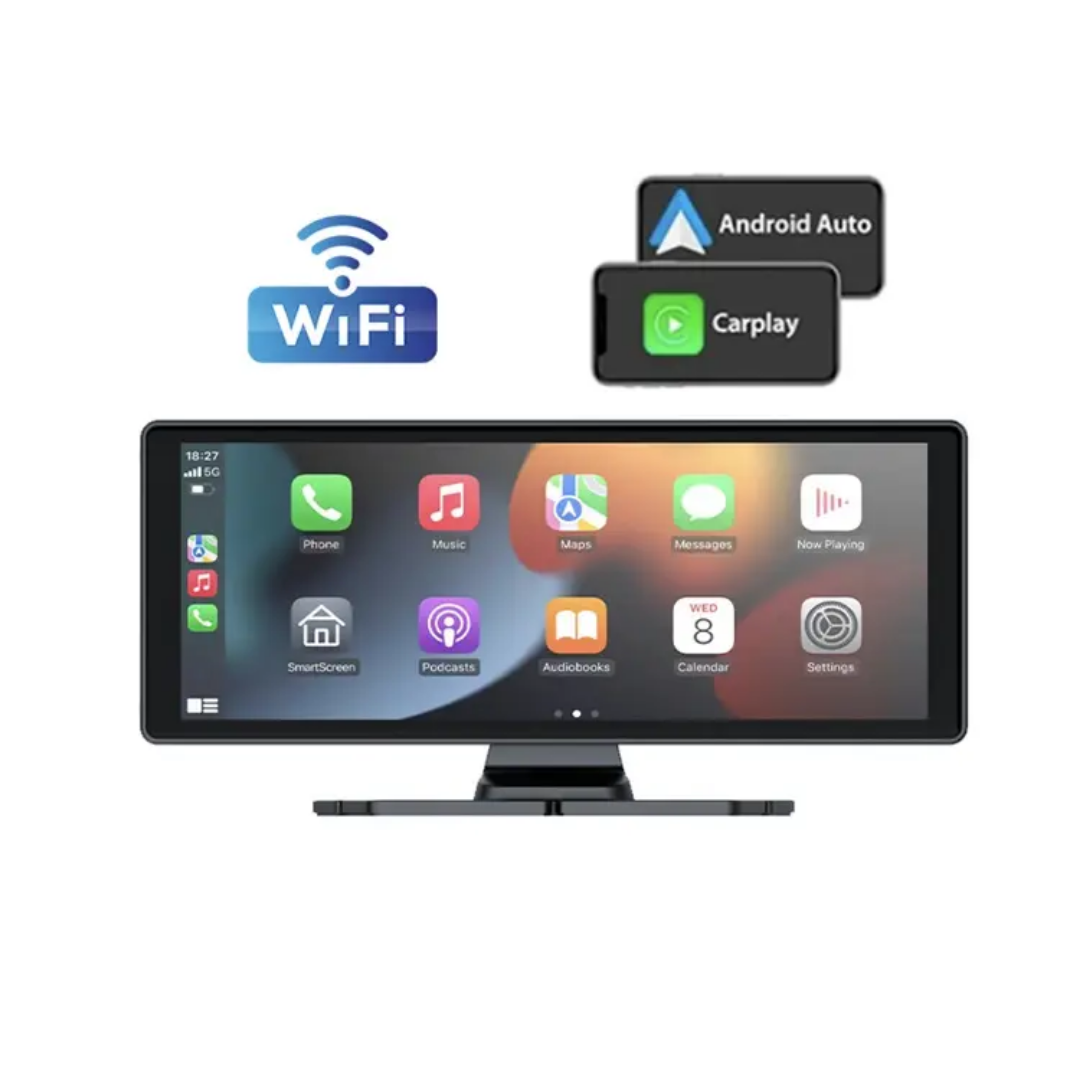 10,26'' IPS pekskärm HD Bärbar Monitor Trådlös Carplay Android auto Display Universal bil  Media spelare
