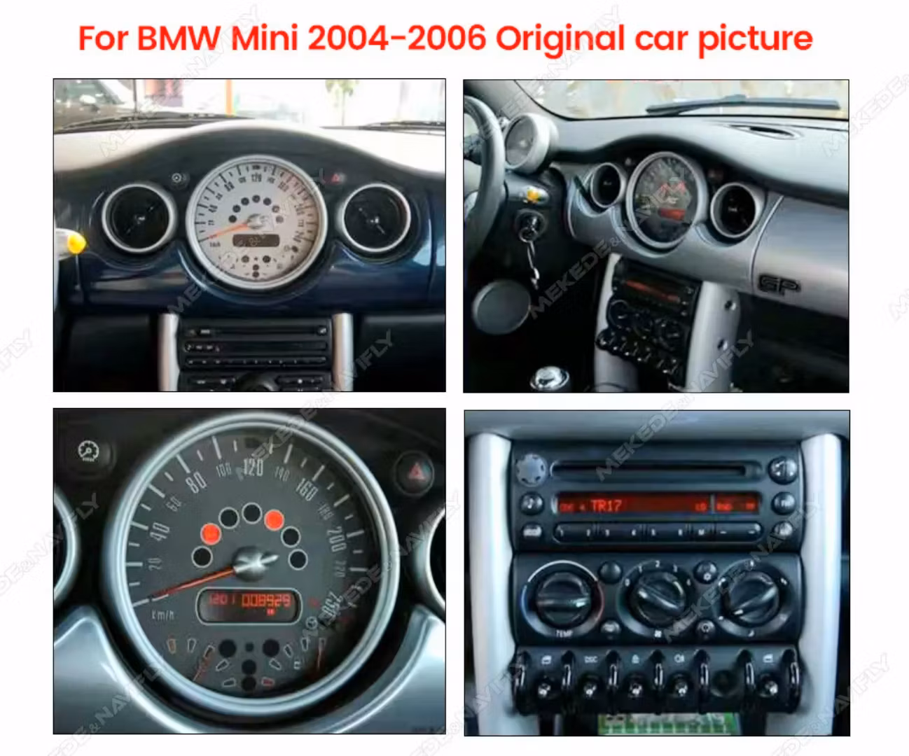 9" Android 13 bilstereo Mini Cooper S R50 R52 R53 (2004 - 2006) GPS wifi carplay android auto blåtand rds Dsp, RAM:2 GB, ROM: 32 GB,