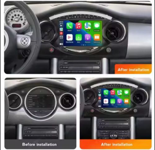 9" Android 13 bilstereo Mini Cooper S R50 R52 R53 (2004 - 2006) GPS wifi carplay android auto blåtand rds Dsp, RAM:2 GB, ROM: 32 GB,