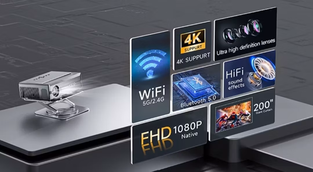 200" android11,   4K laser lcd projektor smart projektor 5800 ANSI wifi 1080p bärbar projektor stöd 3D