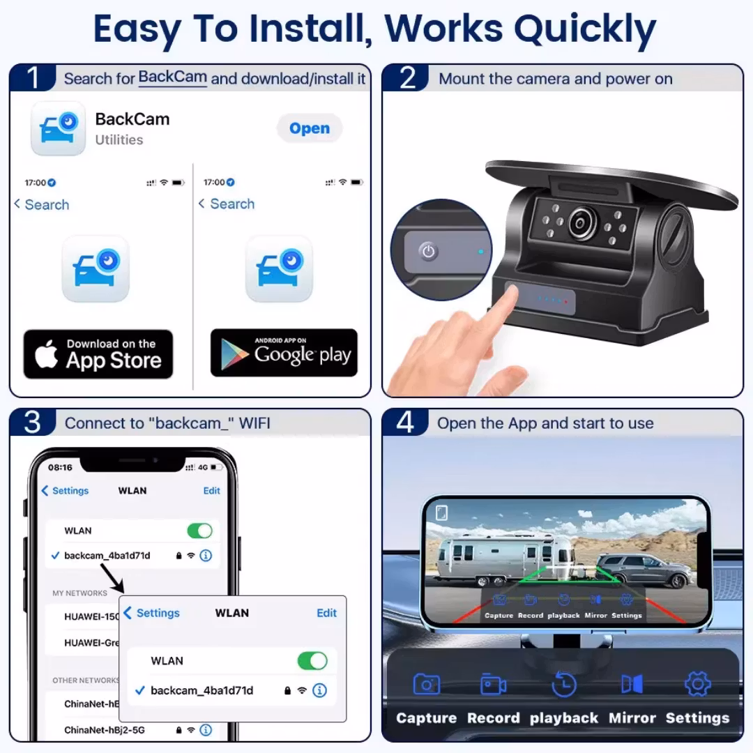 5G wifi  magnet solcellskameran,9600mAh  med AI-detekteringsteknik, stöder BSD Blind Spot Detection Alarm.