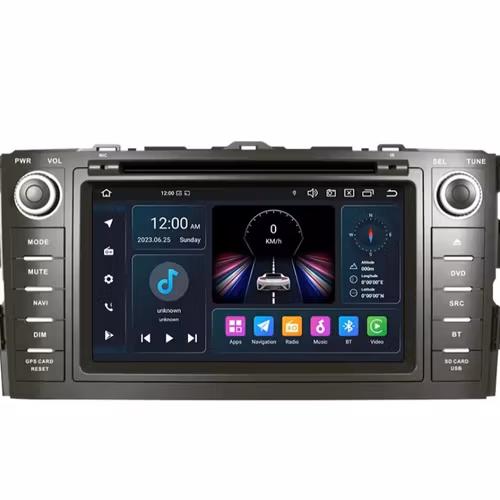7"android 13, bilstereo  dvd spelare Toyota  Auris ( 2007--2012) gps wifi carplay android auto blåtand rds Dsp RAM: 4GB, ROM:64GB, 4G LTE