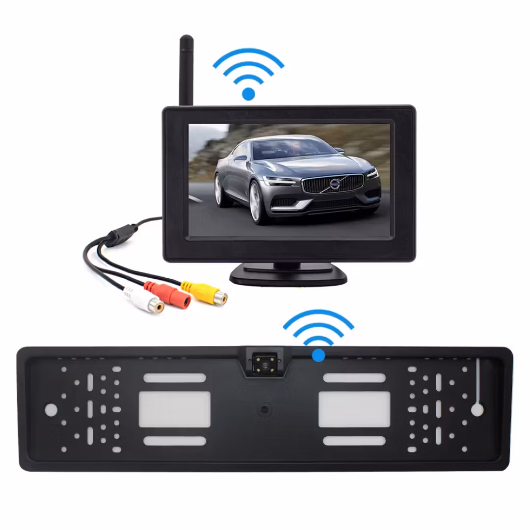 4,3" trådlös monitor+ 50M  trådlös nummerSkyltbackkamera