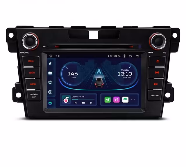 7"android 13,bilstereo dvd-spelare Mazda cx-7 (2007--2012) gps, carplay, blåtand, android auto, RDS, WiFi, Rom:128GB, Ram: 8GB, 4G LTE