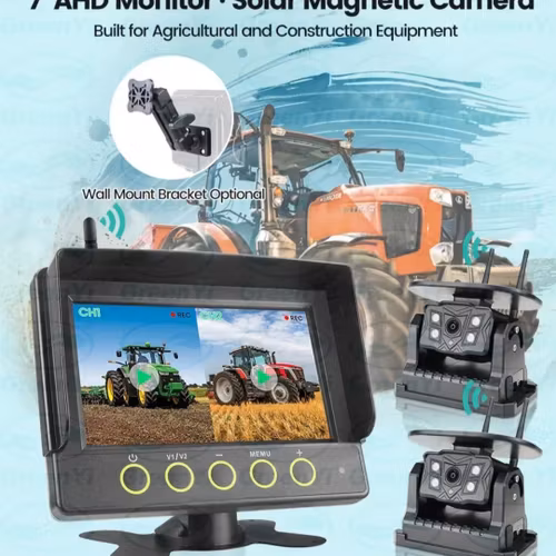 4 kanaler 7" vattentätt monitor + 5G wifi magnetisk  9600mAh  backkamera, 128GB extra minne