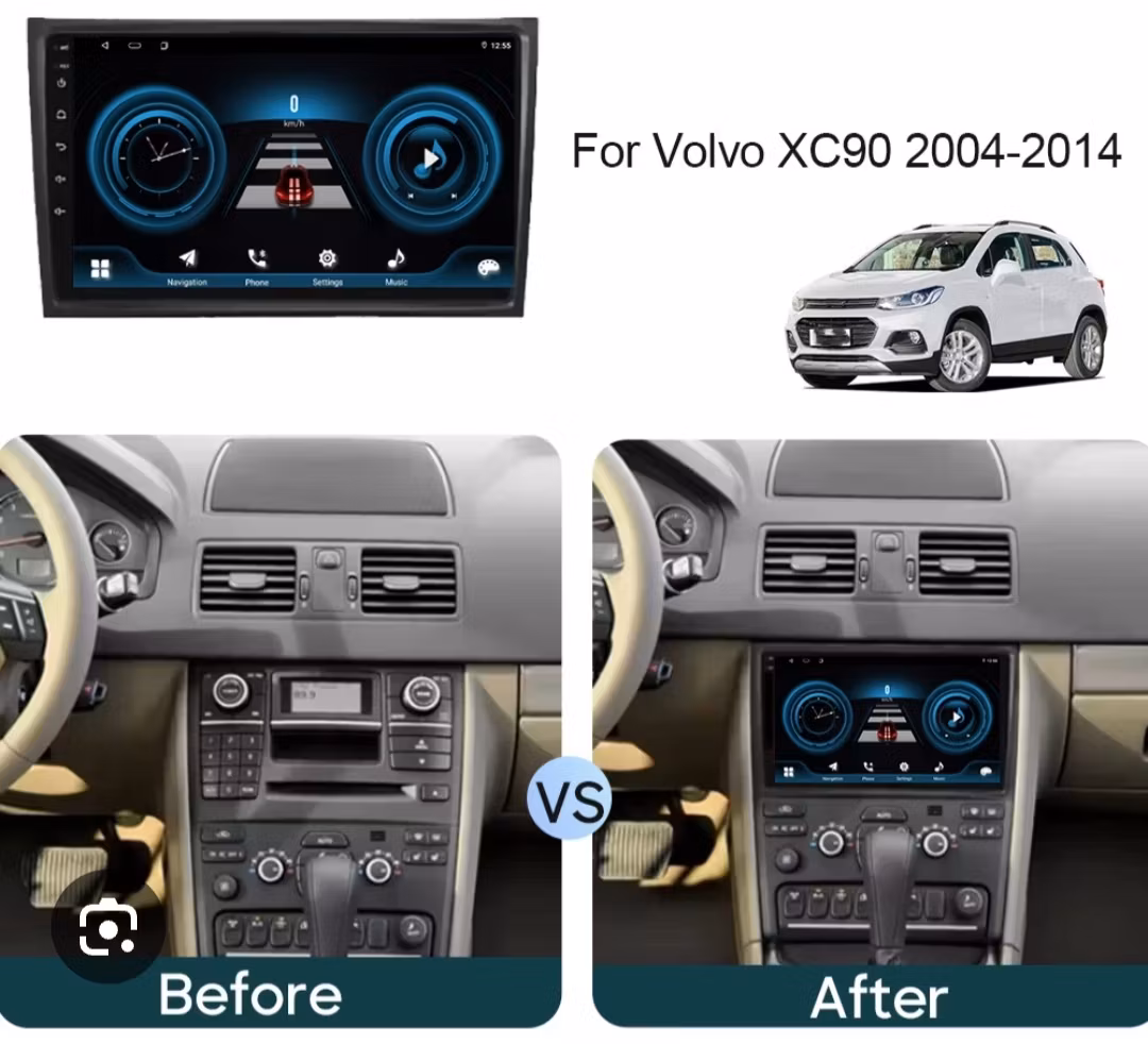 10.1" android 13 ,bilstereo  Volvo xc90 (2004--2013) gps wifi carplay android auto blåtand rds Dsp RAM: 4GB, ROM  64GB, wifi, + gratis backkamera