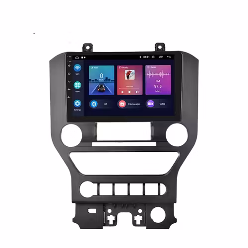 9"android 13, bilstereo Ford mustang ( 2015--2016) gps wifi carplay android auto blåtand rds Dsp RAM;4GB, ROM:64GB, 4G LTE, +, gratis  backkamera