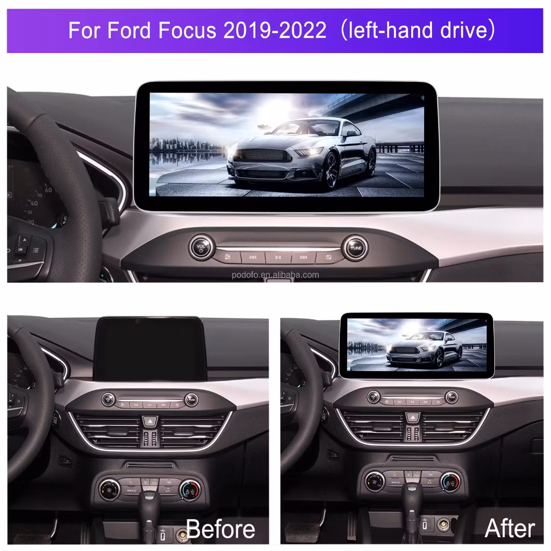 13,3" android 13, bilstereo  Ford  Focus ( 2019--2022) gps wifi carplay android auto blåtand rds Dsp RAM:4GB, ROM: 64GB   4G LTE,  + gratis backkamera