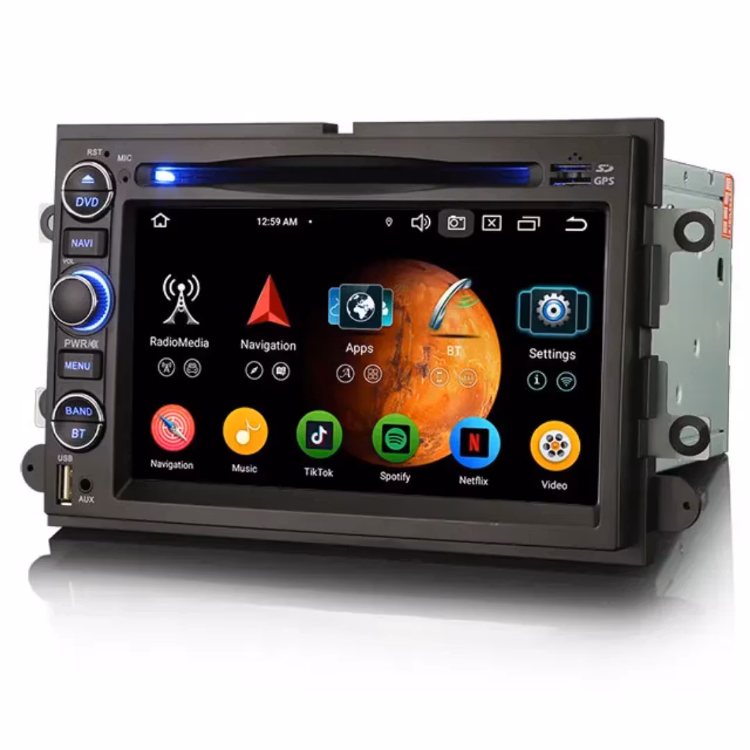 7" android 23, bilstereo dvd-spelare  Ford F150,F250,Escape (2004--2014) gps wifi carplay android auto blåtand rds Dsp RAM:4GB,ROM:64GB,  4G LTE  ,gratis backkamera