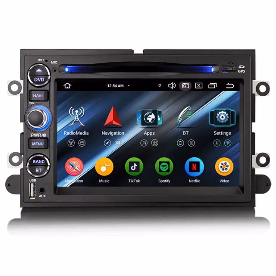 7" android 23, bilstereo dvd-spelare  Ford F150,F250,Escape (2004--2014) gps wifi carplay android auto blåtand rds Dsp RAM:4GB,ROM:64GB,  4G LTE  ,gratis backkamera