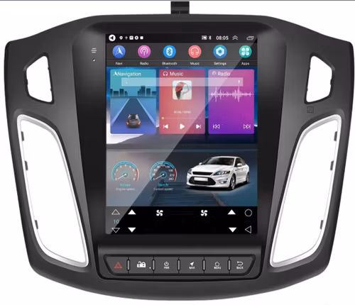 9 7" android 14 , bilstereo  Ford Focus ( 2012---2018) gps wifi carplay android auto blåtand rds Dsp RAM:2GB  Rom:64GB . + gratis backkamera