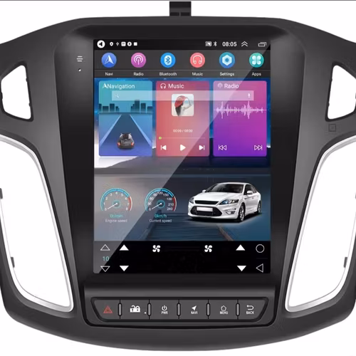 9 7" android 14 , bilstereo  Ford Focus ( 2012---2018) gps wifi carplay android auto blåtand rds Dsp RAM:2GB  Rom:64GB . + gratis backkamera