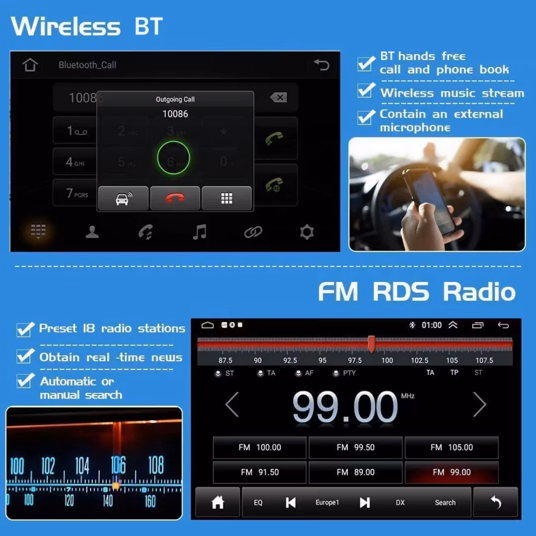 9" android 13, bilstereo  Mazda 6 ( 2004--2015) gps wifi carplay android auto blåtand rds Dsp RAM:2GB, ROM:64GB  , gratis backkamera