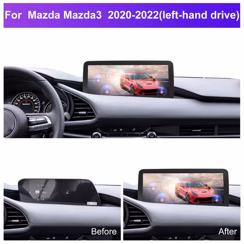 12,3" android 13, bilstereo Mazda 3 ( 2020--2022) gps wifi carplay android auto blåtand rds Dsp RAM:4GB, ROM:64GB, 4G LTE,  gratis backkamera