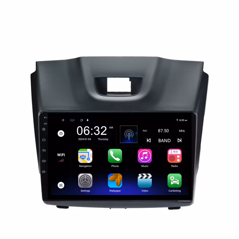 9"android 12, bilstereo ISUZU MU-X/D/MAX/ISUZU( 2012---2018) gps wifi carplay android auto blåtand rds Dsp RAM:4GB, ROM:64GB,  4G LTE
