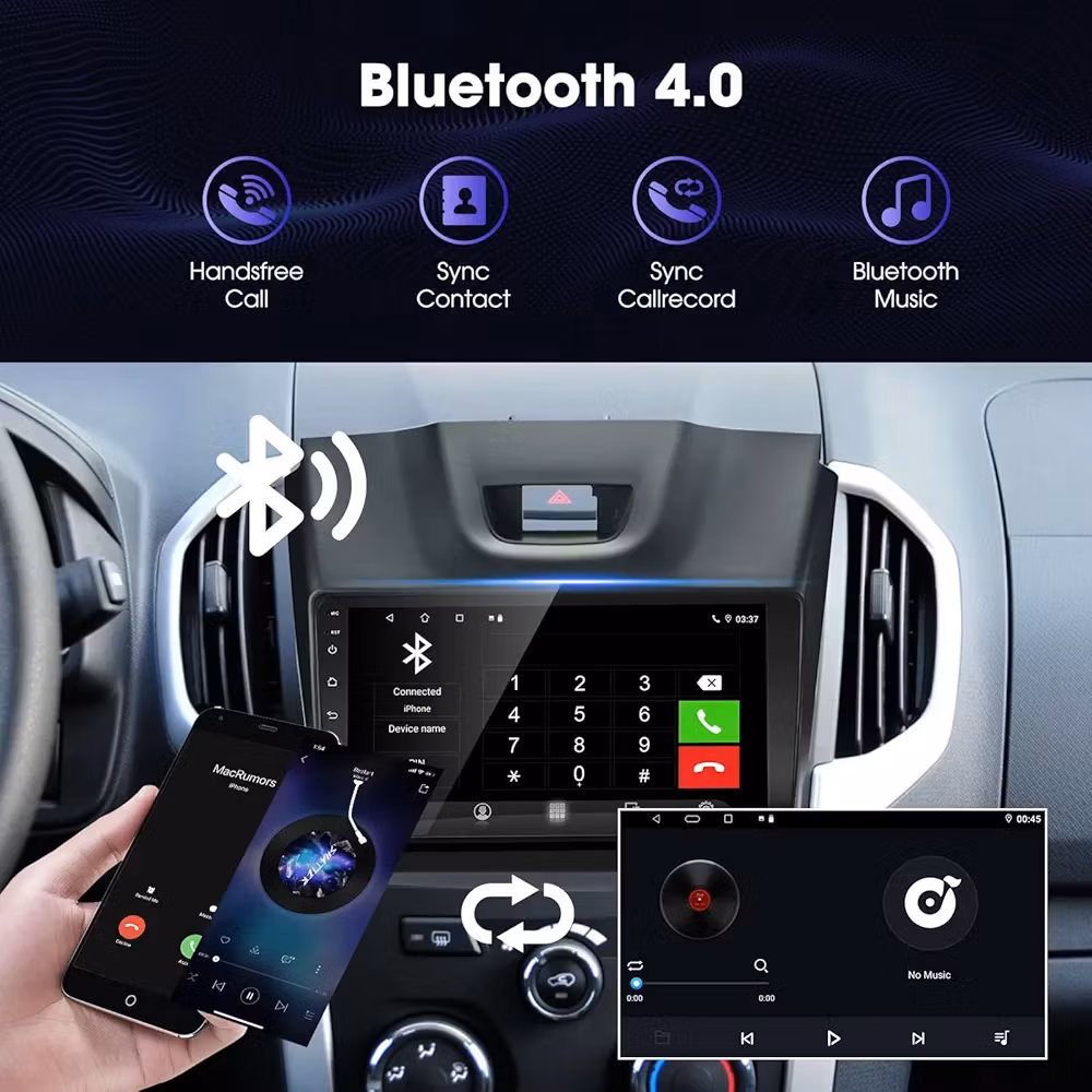 9"android 12, bilstereo ISUZU MU-X/D/MAX/ISUZU( 2012---2018) gps wifi carplay android auto blåtand rds Dsp RAM:4GB, ROM:64GB,  4G LTE