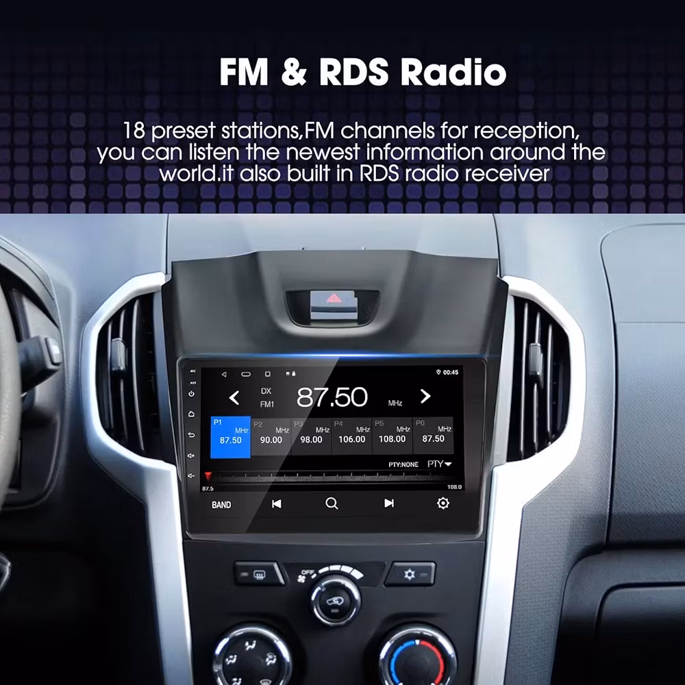 9"android 12, bilstereo ISUZU MU-X/D/MAX/ISUZU( 2012---2018) gps wifi carplay android auto blåtand rds Dsp RAM:4GB, ROM:64GB,  4G LTE