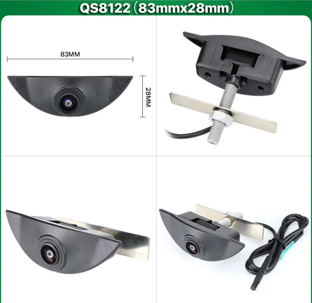 CCD HD 1080P vattentät  Front kamera (8,3×2,8 cm)   Volvo S40/S60/S90/V40/C30/XC60/XC90