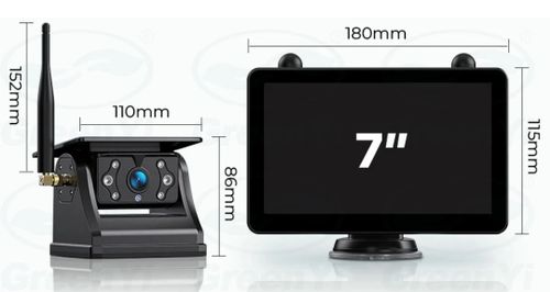 7"  wifi backkamera system med vattentät magnetisk  kamera 9600mah