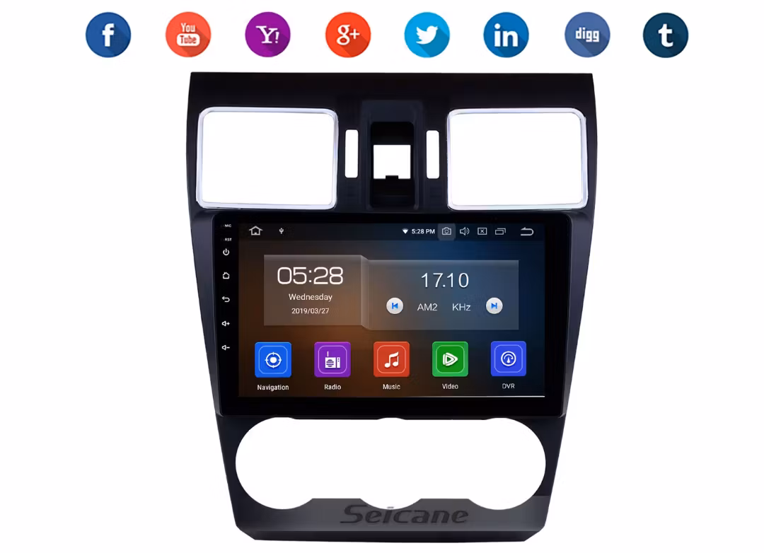 9" android 13 Bilstereo  Subaru Levorg ( 2016--2018) gps wifi carplay android auto blåtand rds Dsp RAM: 4GB, ROM: 64GB, 4G LTE