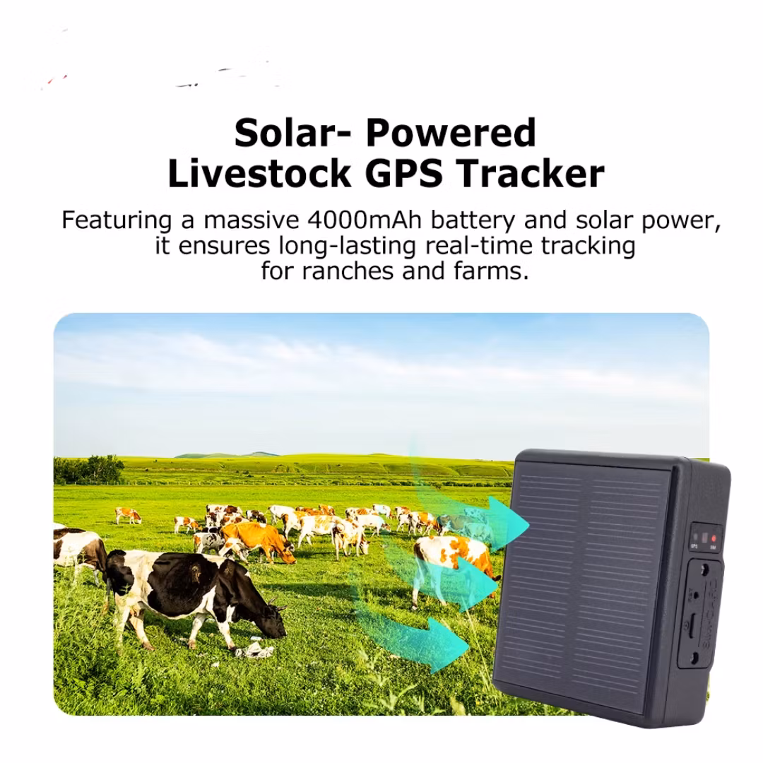4G Solar vattentät  GPS tracker, 4000Mah