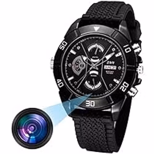 128 GB Armband spionklocka med HD videokamera ,rörelsedetektering, mörkerseende
