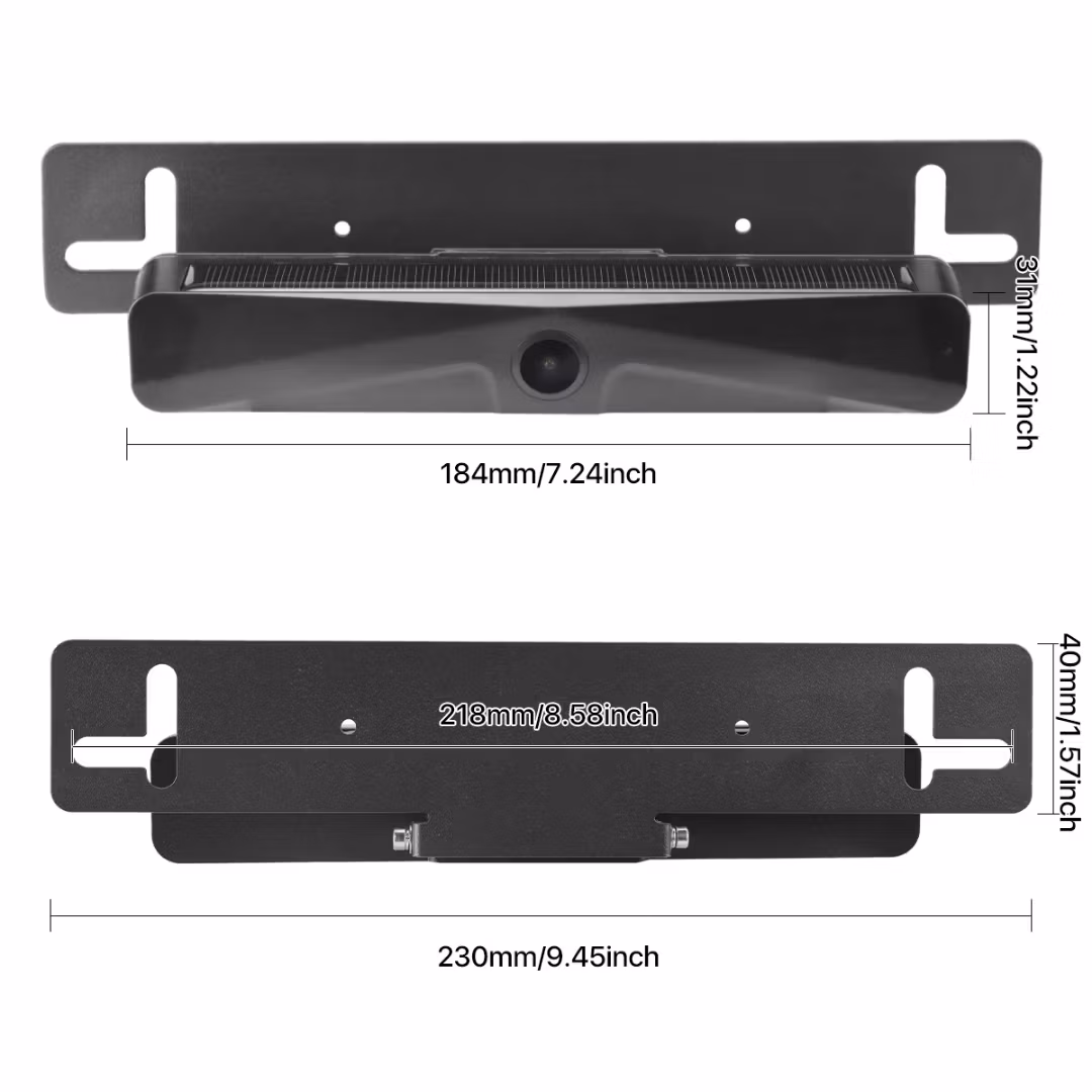 Wifi solcell driven Nummerskylt Front & backkamera, 4000Mah