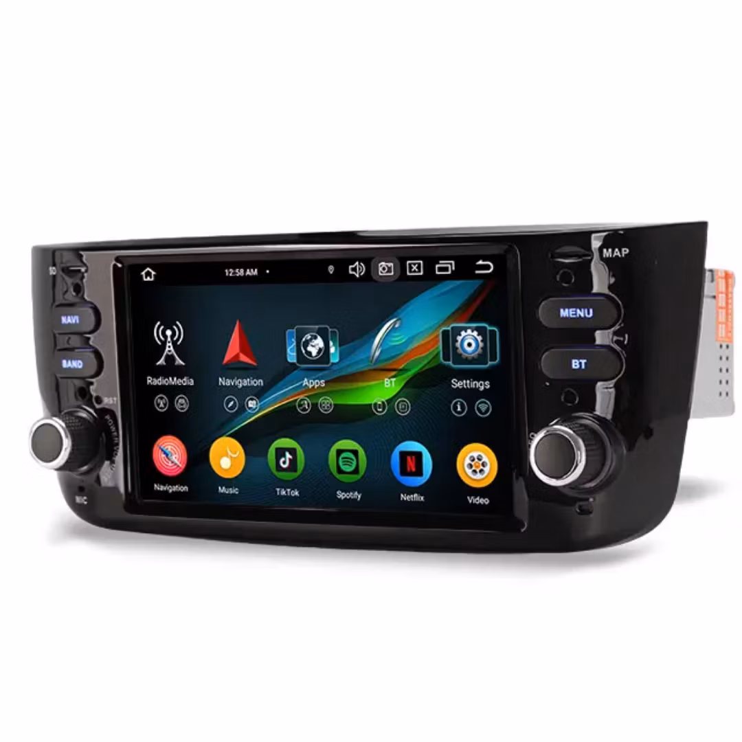 6,2" android 14 bilstereo Fiat Grande Punto( 2012-2016) gps wifi carplay android auto blåtand rds Dsp RAM: 4GB, ROM: 64GB, 4G LTE