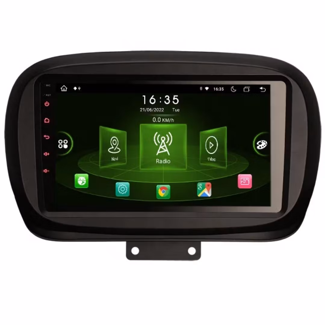 9"android 13, bilstereo Fiat 500X( 2014-2019) gps wifi carplay android auto blåtand rds Dsp RAM:4GB, ROM: 64GB, 4G LTE