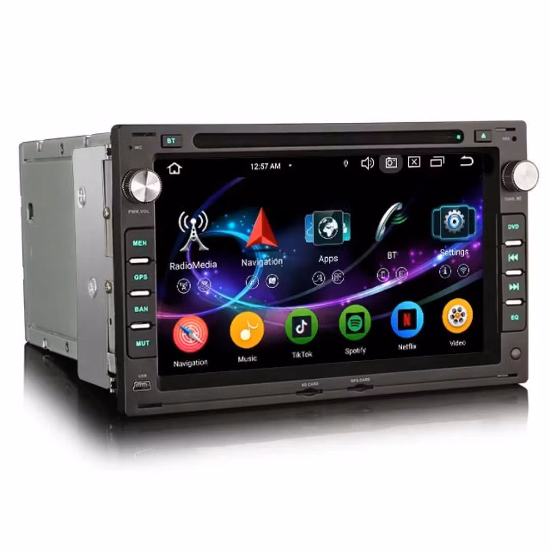 7" android 13 bilstereo dvd-spelare  Skoda Fabia/ Octavia/ Superb( 1998--2008) GPS  wifi carplay android auto blåtand rds Dsp RAM: 4GB, ROM:64GB, 4G LTE